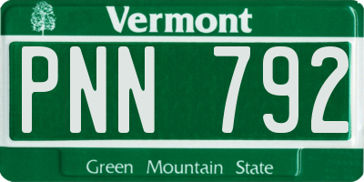VT license plate PNN792