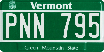 VT license plate PNN795