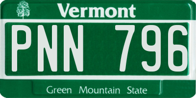 VT license plate PNN796