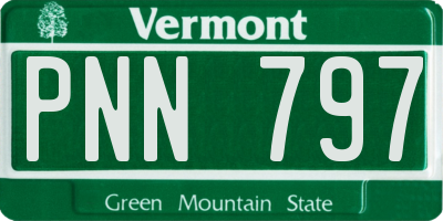 VT license plate PNN797