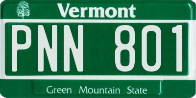 VT license plate PNN801