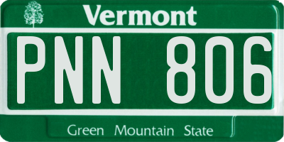 VT license plate PNN806