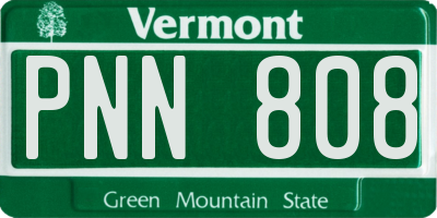 VT license plate PNN808