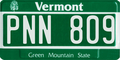 VT license plate PNN809