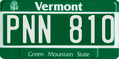 VT license plate PNN810
