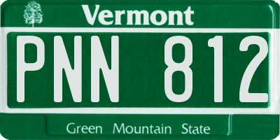 VT license plate PNN812