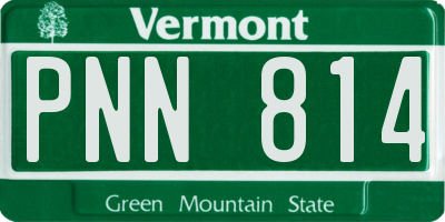 VT license plate PNN814