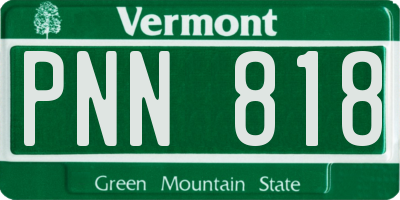 VT license plate PNN818