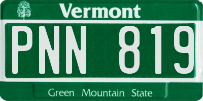 VT license plate PNN819