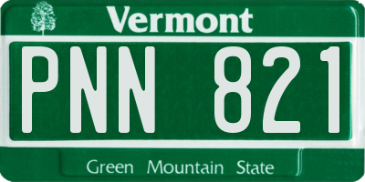 VT license plate PNN821