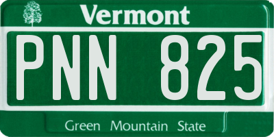 VT license plate PNN825