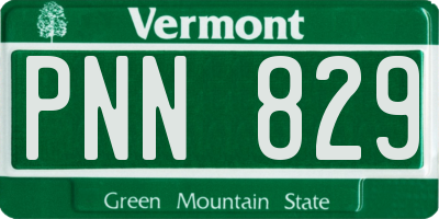 VT license plate PNN829