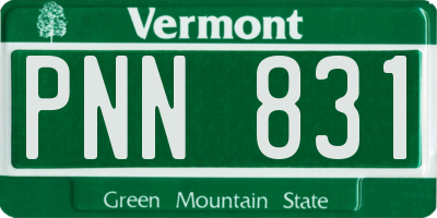 VT license plate PNN831