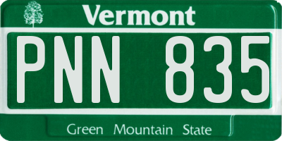 VT license plate PNN835