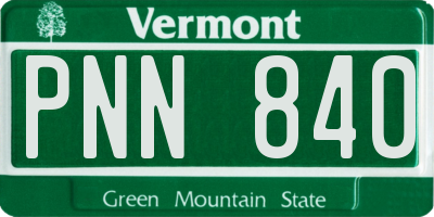 VT license plate PNN840