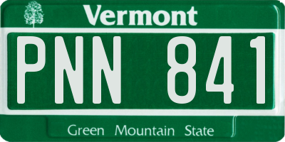 VT license plate PNN841