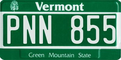 VT license plate PNN855