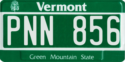 VT license plate PNN856