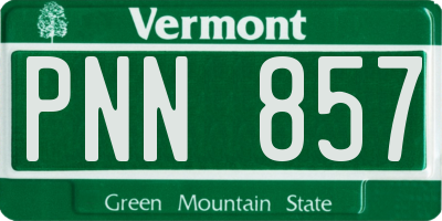 VT license plate PNN857
