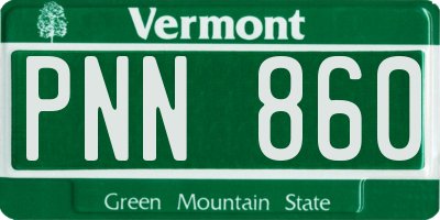 VT license plate PNN860