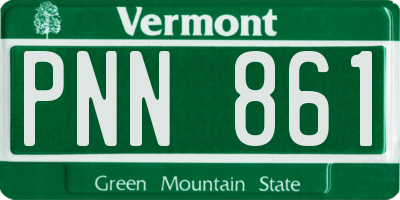 VT license plate PNN861