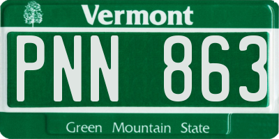 VT license plate PNN863