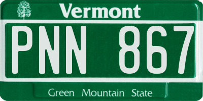 VT license plate PNN867