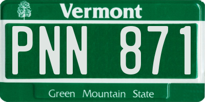 VT license plate PNN871
