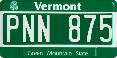 VT license plate PNN875