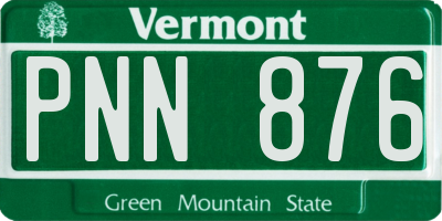 VT license plate PNN876