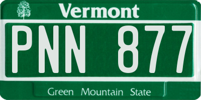 VT license plate PNN877