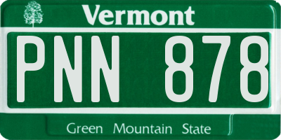 VT license plate PNN878