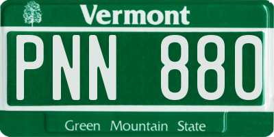 VT license plate PNN880