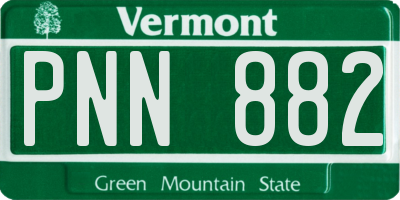 VT license plate PNN882