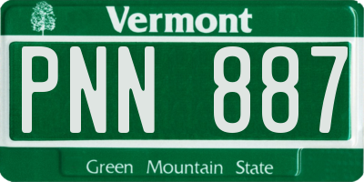 VT license plate PNN887