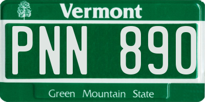 VT license plate PNN890