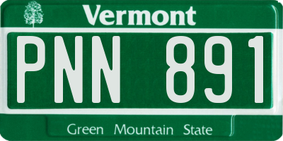 VT license plate PNN891
