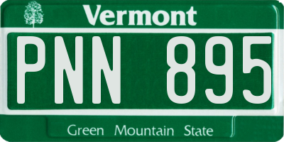 VT license plate PNN895