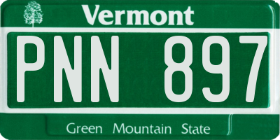 VT license plate PNN897