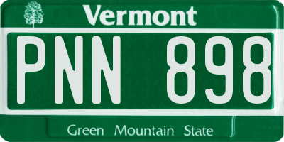 VT license plate PNN898