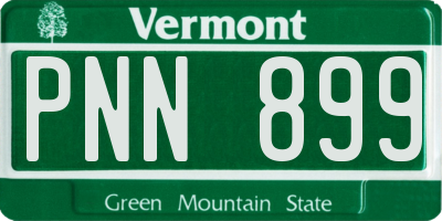 VT license plate PNN899