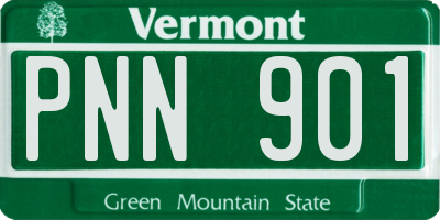 VT license plate PNN901