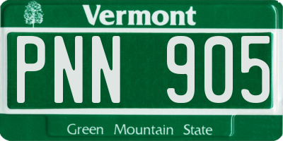 VT license plate PNN905