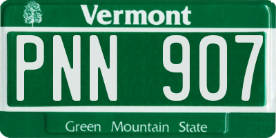 VT license plate PNN907