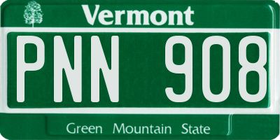 VT license plate PNN908