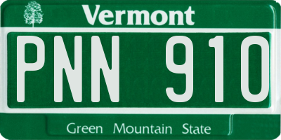 VT license plate PNN910