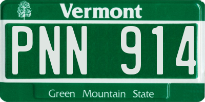 VT license plate PNN914