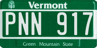VT license plate PNN917