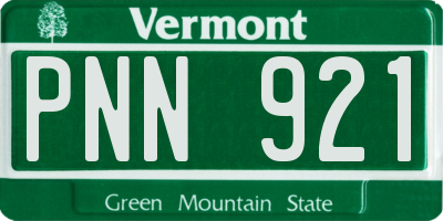 VT license plate PNN921