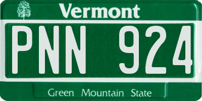 VT license plate PNN924